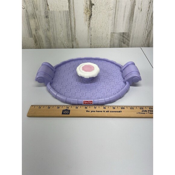 Vintage 2000 Fisher Price Musical Tea Set Dishes Cups Plates Spoons Platter - Picture 5 of 9